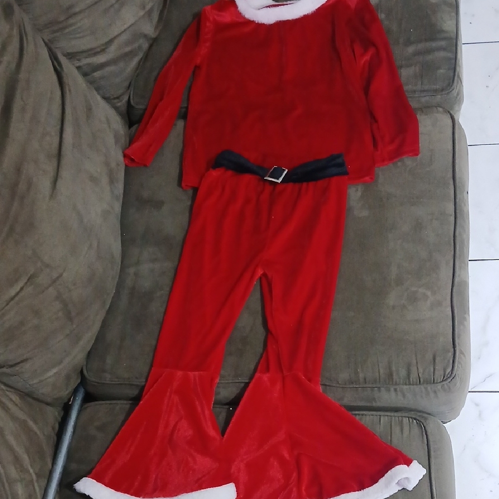 Kids Red Santa-Inspired Holiday Costume